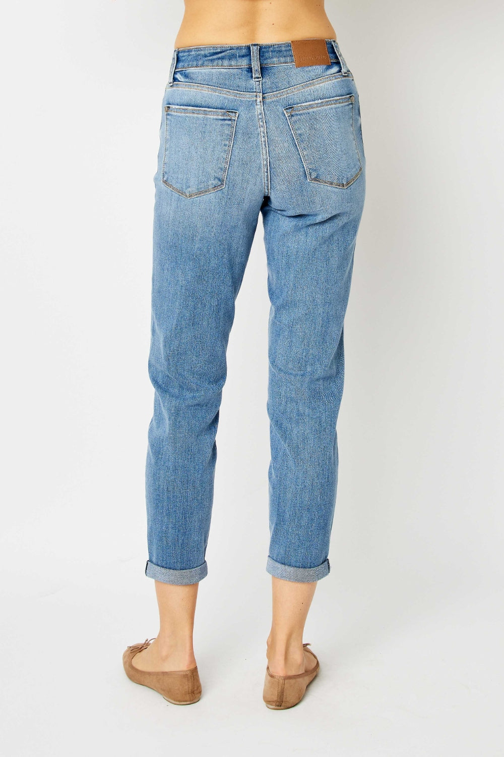 🔥Hot Sale!! Judy Blue Cuffed Hem Low Waist Slim Jeans