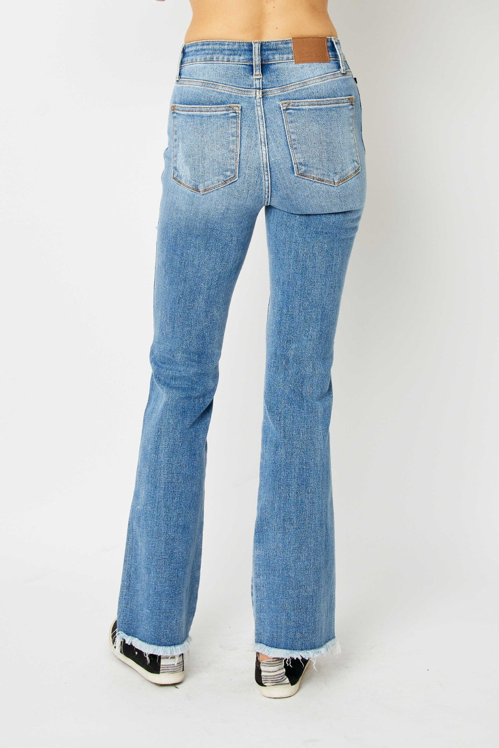 Judy Blue Full Size Distressed Raw Hem Jeans