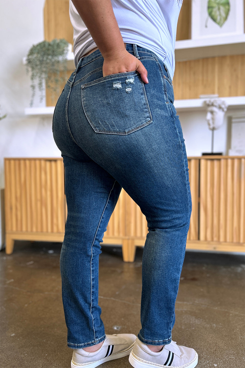 Judy Blue Full Size Tummy Control High Waist Slim Jeans for Women