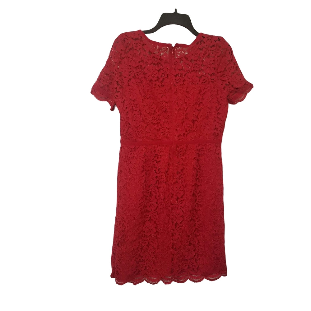Elle Red Lace Dress. C1