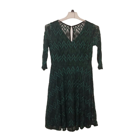 Dress Barn Womens Green and Black Lace Dress   C1