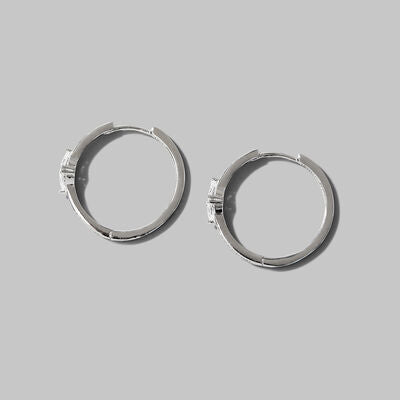 Round Hoop 925 Sterling Silver Earrings