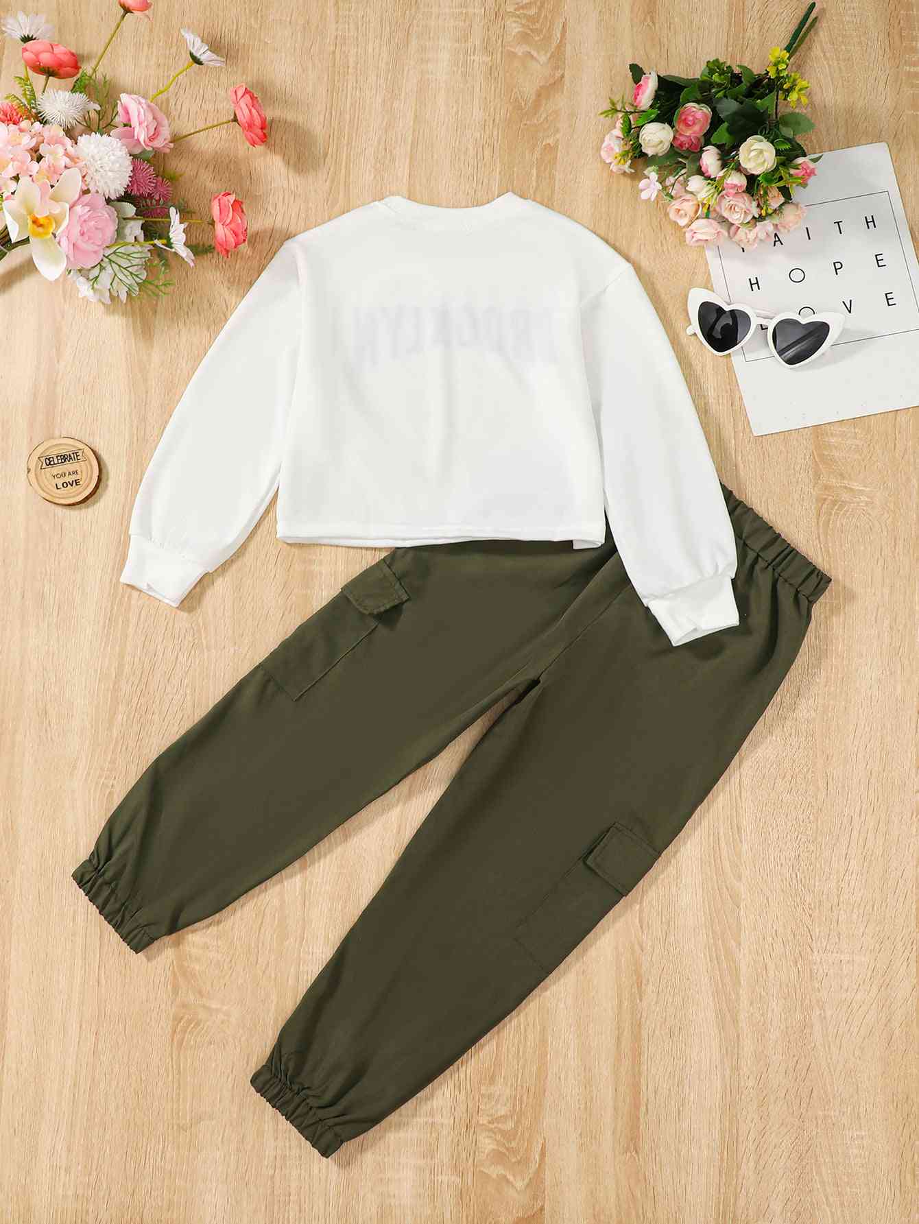 Kids BROOKLYN Graphic Sweatshirt and Joggers Set