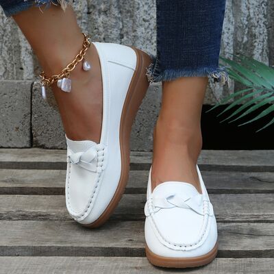 Weave Wedge Heeled Loafers shoes