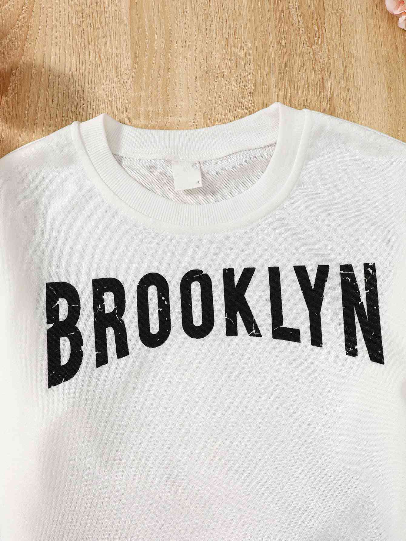 Kids BROOKLYN Graphic Sweatshirt and Joggers Set