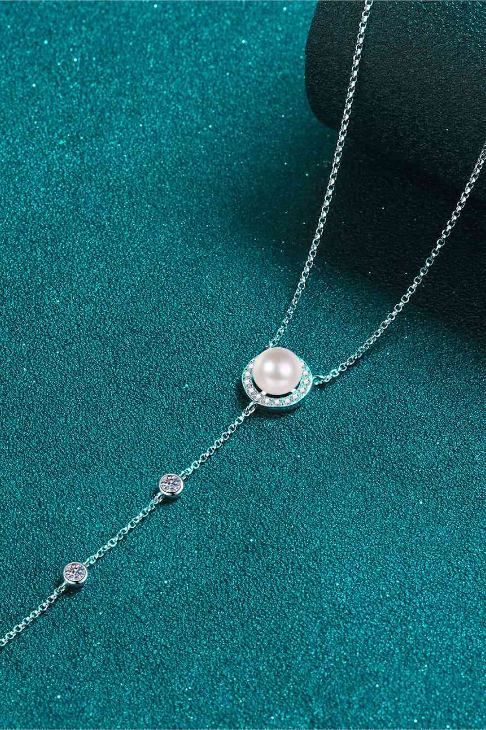 Moissanite Rhodium-Plated Necklace