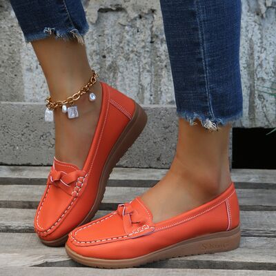 Weave Wedge Heeled Loafers shoes