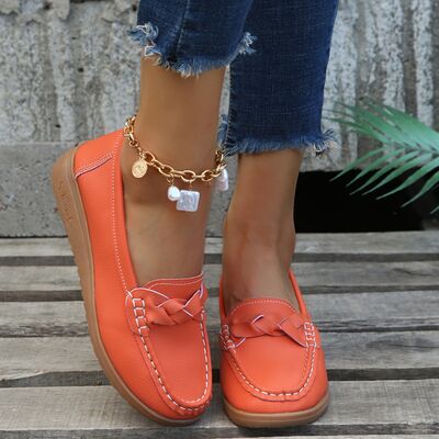 Weave Wedge Heeled Loafers shoes