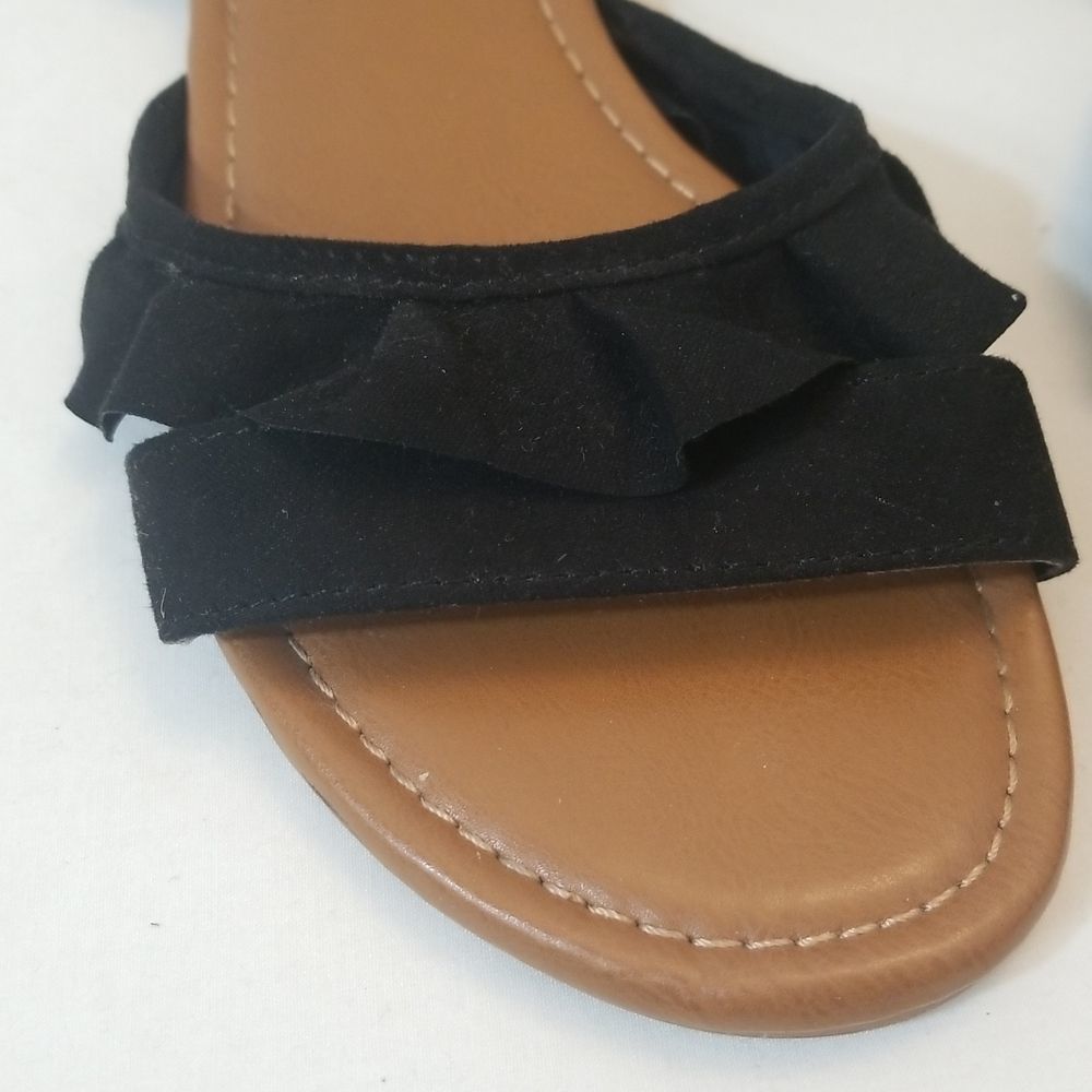 Arizona Women's Flat Sandals Black Suede. C1b1