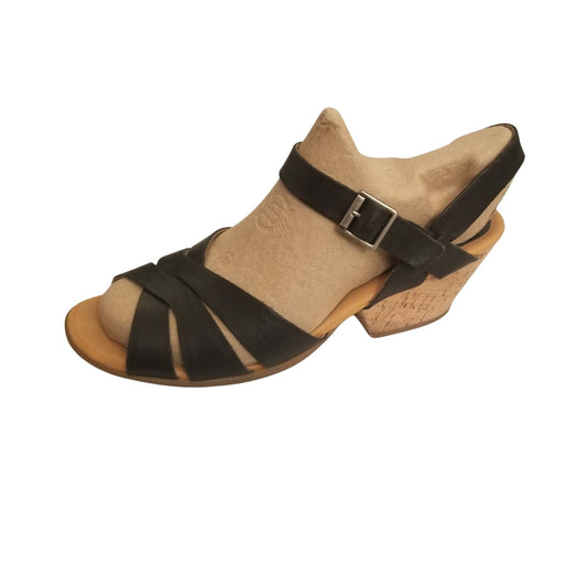 Kork Ease Womens Black Leather Sandal  c2-s1-61